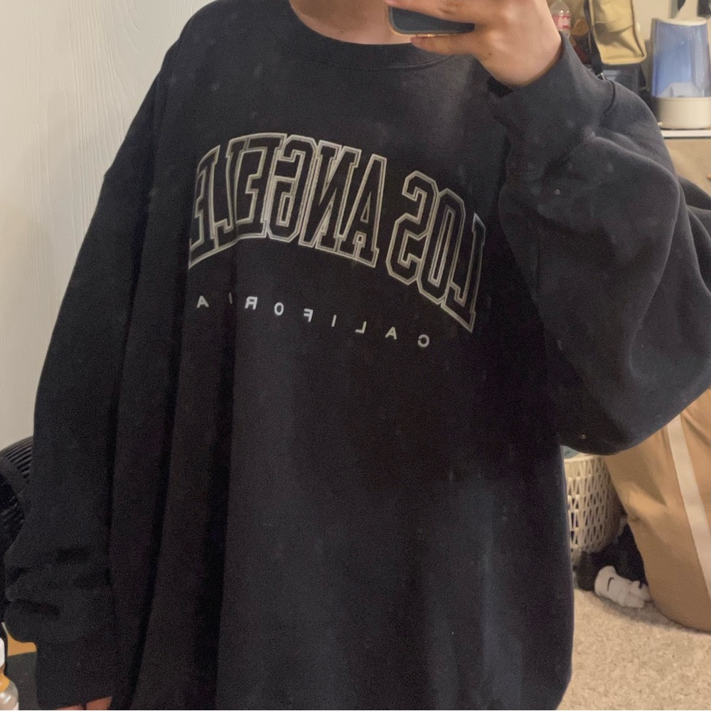 John Galt Cali LA black heavyweight sweatshirt size L